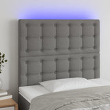 vidaXL Hoofdbord LED 80x5x78/88 cm stof lichtgrijs