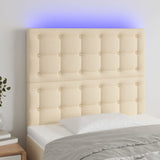 vidaXL Hoofdbord LED 80x5x78/88 cm stof lichtgrijs