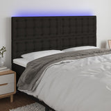 vidaXL Hoofdbord LED 80x5x78/88 cm stof lichtgrijs