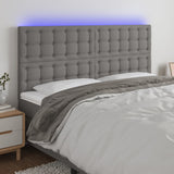 vidaXL Hoofdbord LED 80x5x78/88 cm stof lichtgrijs