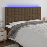 vidaXL Hoofdbord LED 80x5x78/88 cm stof lichtgrijs