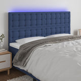 vidaXL Hoofdbord LED 80x5x78/88 cm stof lichtgrijs