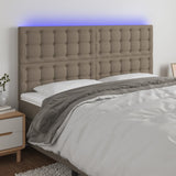 vidaXL Hoofdbord LED 80x5x78/88 cm stof lichtgrijs