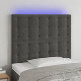 vidaXL Hoofdbord LED 80x5x78/88 cm fluweel lichtgrijs