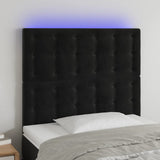 vidaXL Hoofdbord LED 80x5x78/88 cm fluweel lichtgrijs