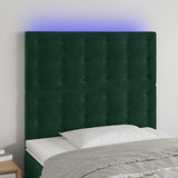 vidaXL Hoofdbord LED 80x5x78/88 cm fluweel lichtgrijs