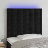 vidaXL Hoofdbord LED 80x5x78/88 cm fluweel lichtgrijs