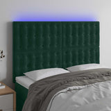 vidaXL Hoofdbord LED 80x5x78/88 cm fluweel lichtgrijs