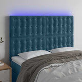 vidaXL Hoofdbord LED 80x5x78/88 cm fluweel lichtgrijs