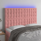 vidaXL Hoofdbord LED 80x5x78/88 cm fluweel lichtgrijs