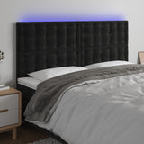 vidaXL Hoofdbord LED 80x5x78/88 cm fluweel lichtgrijs