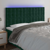 vidaXL Hoofdbord LED 80x5x78/88 cm fluweel lichtgrijs