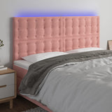 vidaXL Hoofdbord LED 80x5x78/88 cm fluweel lichtgrijs