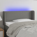 vidaXL Headboard LED 83x16x78/88 cm fabric light grey
