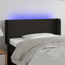 vidaXL Headboard LED 83x16x78/88 cm fabric light grey