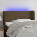 vidaXL Headboard LED 83x16x78/88 cm fabric light grey