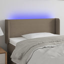 vidaXL Headboard LED 83x16x78/88 cm fabric light grey