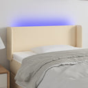 vidaXL Headboard LED 83x16x78/88 cm fabric light grey