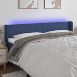 vidaXL Hoofdbord LED 83x16x78/88 cm stof lichtgrijs
