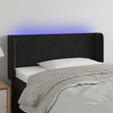 vidaXL Hoofdbord LED 83x16x78/88 cm fluweel lichtgrijs