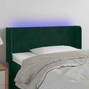 vidaXL Hoofdbord LED 83x16x78/88 cm fluweel lichtgrijs