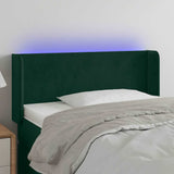 vidaXL Hoofdbord LED 83x16x78/88 cm fluweel lichtgrijs