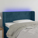 vidaXL Hoofdbord LED 83x16x78/88 cm fluweel lichtgrijs