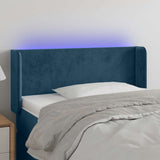 vidaXL Hoofdbord LED 83x16x78/88 cm fluweel lichtgrijs