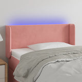 vidaXL Hoofdbord LED 83x16x78/88 cm fluweel lichtgrijs