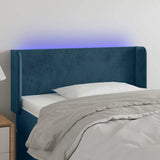 vidaXL Hoofdbord LED 83x16x78/88 cm fluweel lichtgrijs