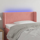 vidaXL Hoofdbord LED 83x16x78/88 cm fluweel lichtgrijs