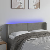 vidaXL Hoofdbord LED 83x16x78/88 cm fluweel lichtgrijs