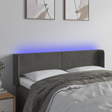 vidaXL Hoofdbord LED 83x16x78/88 cm fluweel lichtgrijs