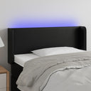 vidaXL Headboard LED 83x16x78/88 cm artificial leather black