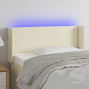 vidaXL Headboard LED 83x16x78/88 cm artificial leather black