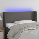 vidaXL Headboard LED 83x16x78/88 cm artificial leather black