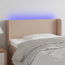 vidaXL Headboard LED 83x16x78/88 cm artificial leather black