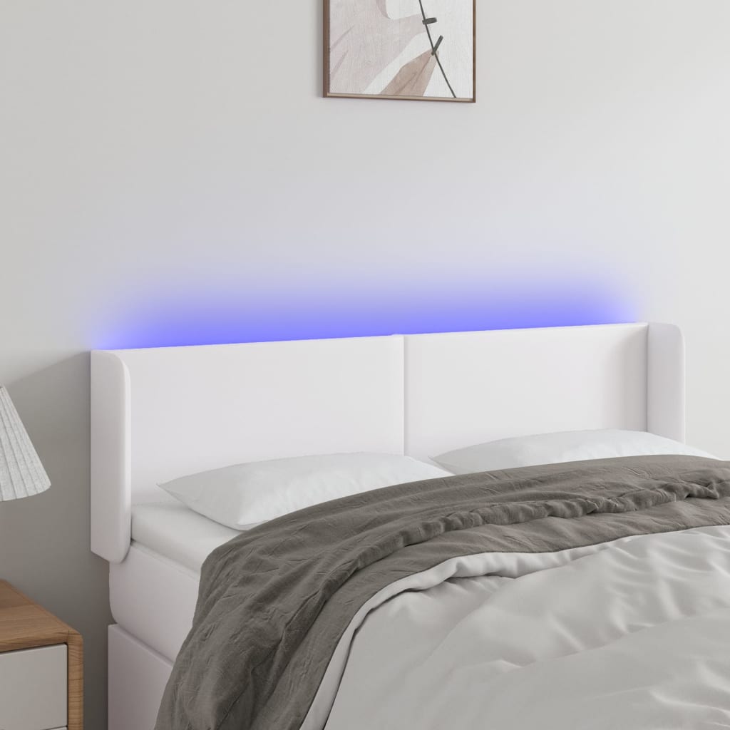 vidaXL Hoofdbord LED 83x16x78/88 cm kunstleer zwart