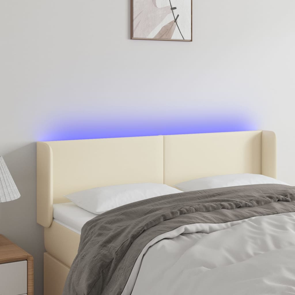 vidaXL Hoofdbord LED 83x16x78/88 cm kunstleer zwart