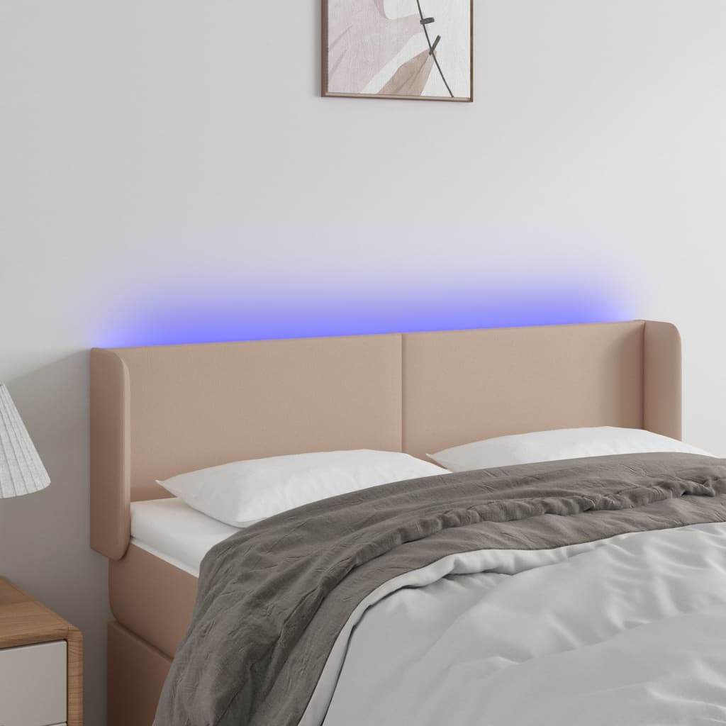 vidaXL Hoofdbord LED 83x16x78/88 cm kunstleer zwart