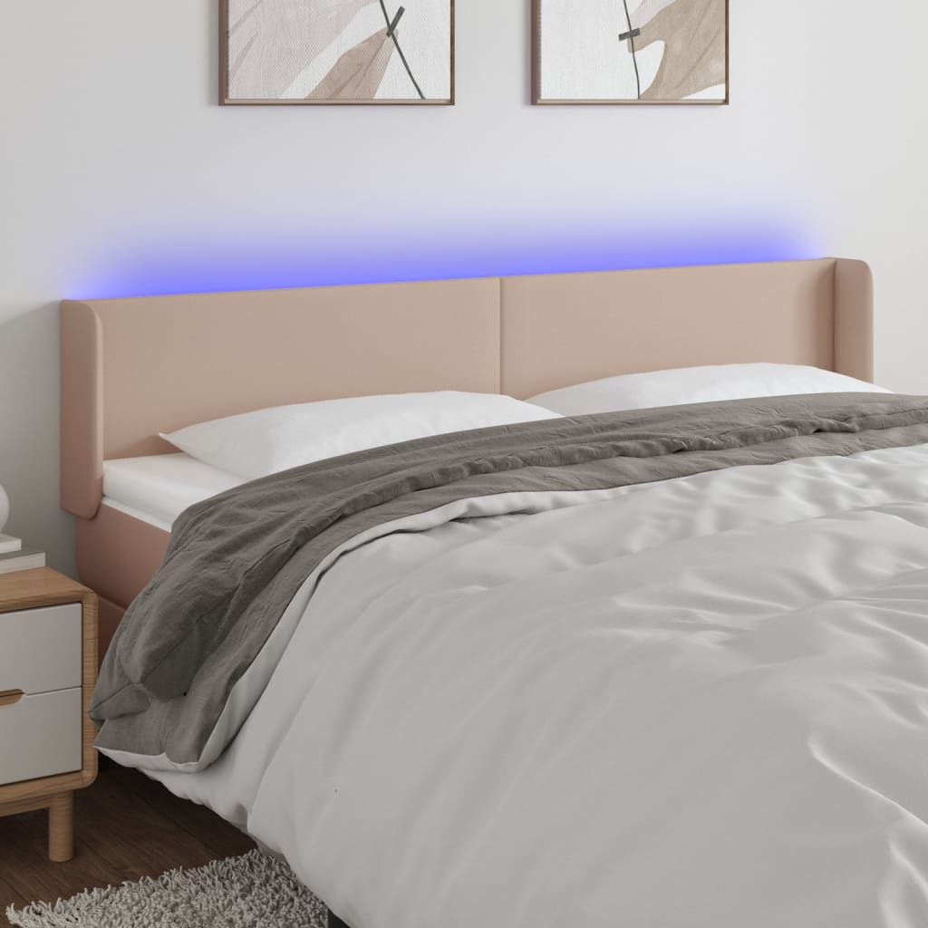 vidaXL Hoofdbord LED 83x16x78/88 cm kunstleer zwart