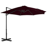 vidaXL Zweefparasol met aluminium paal 250x250 cm bordeauxrood