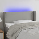 vidaXL LED Headboard 83x16x78/88 cm fabric light grey