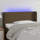vidaXL LED Headboard 83x16x78/88 cm fabric light grey