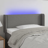 vidaXL Hoofdbord LED 83x16x78/88 cm stof lichtgrijs