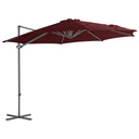 vidaXL Zweefparasol met stalen paal 250x250 cm bordeauxrood