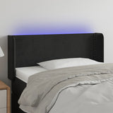 vidaXL Hoofdbord LED 83x16x78/88 cm fluweel lichtgrijs