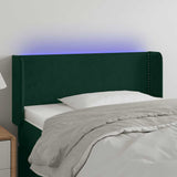vidaXL Hoofdbord LED 83x16x78/88 cm fluweel lichtgrijs