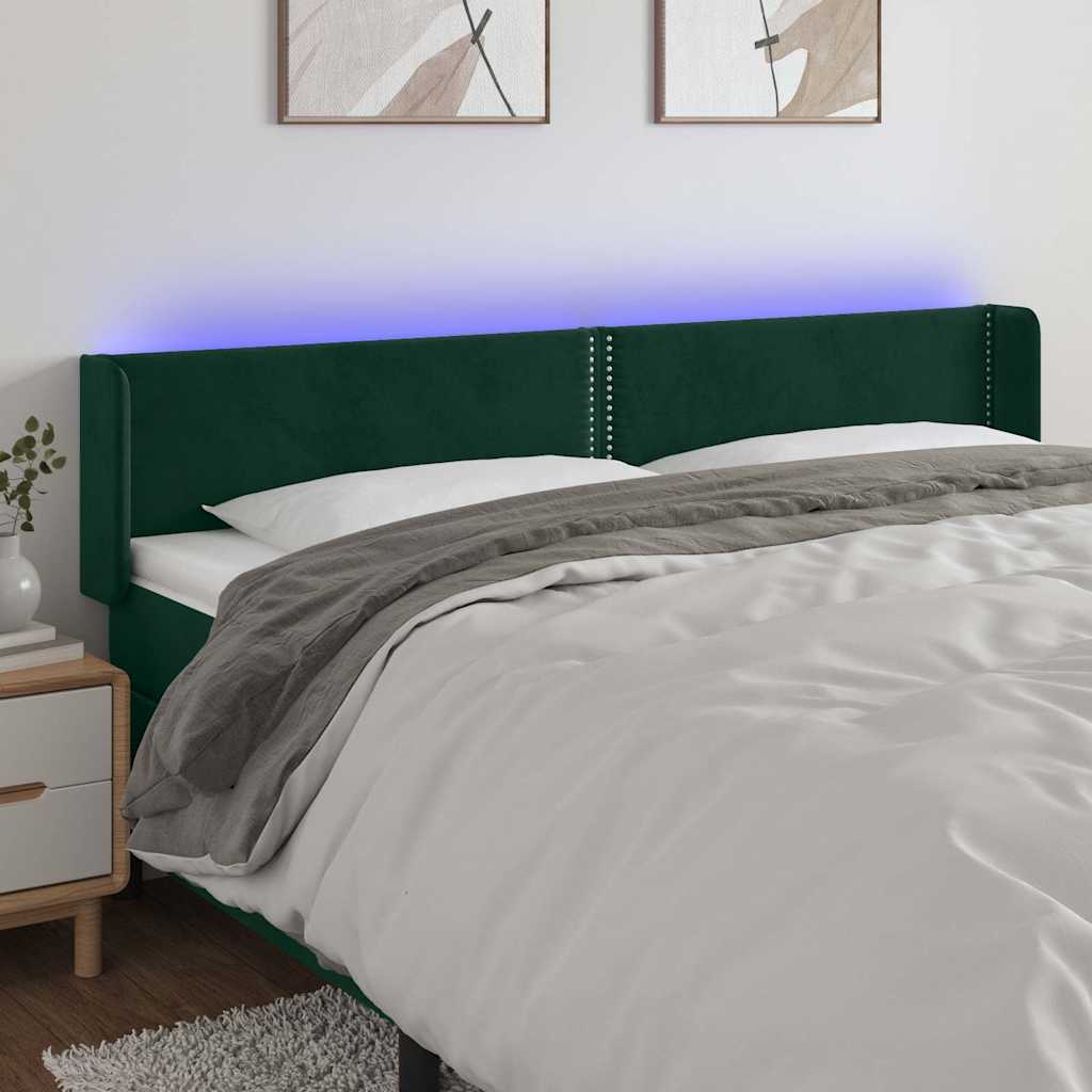 vidaXL Hoofdbord LED 83x16x78/88 cm fluweel lichtgrijs