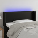 vidaXL Headboard LED 83x16x78/88 cm artificial leather black